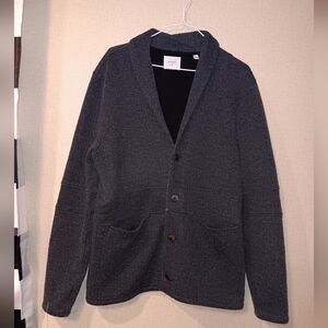 Billy Reid Charcoal Cardigan Sweater Sz M